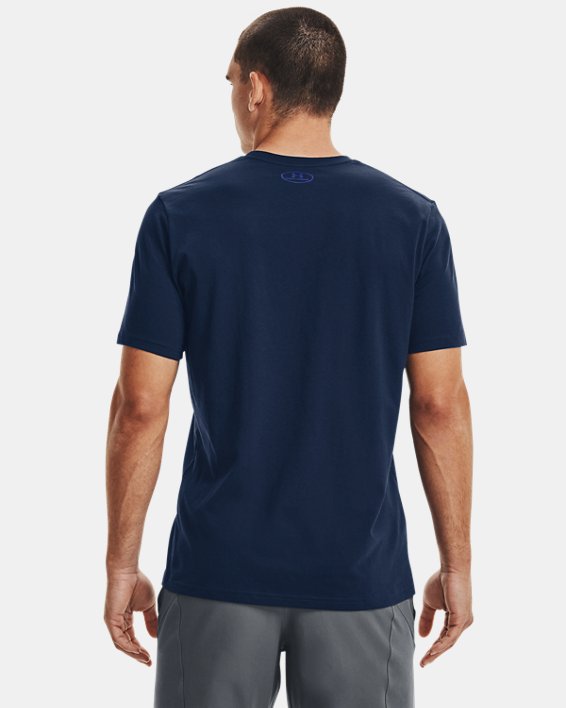 T-shirt voor heren UA GL Foundation met korte mouwen, Navy, pdpMainDesktop image number 1